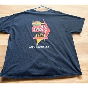 Big Earl's Greasy Eats The Last Honest Burger Cave Creek AZ 3XL Garage T Shirt